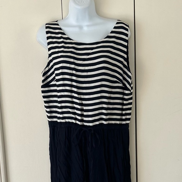 Talbots striped bodice zip back sleeveless jump suite 12 - Picture 9 of 9